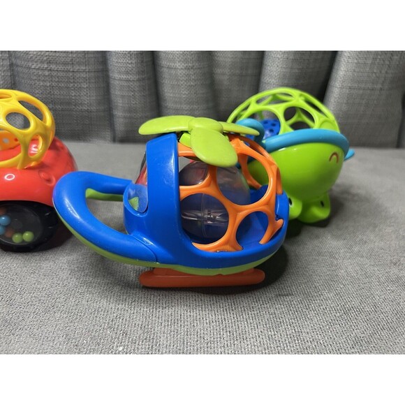 Oball Go Grippers Push Vehicles Frog Race Car Helicopter Lot - Picture 7 of 11